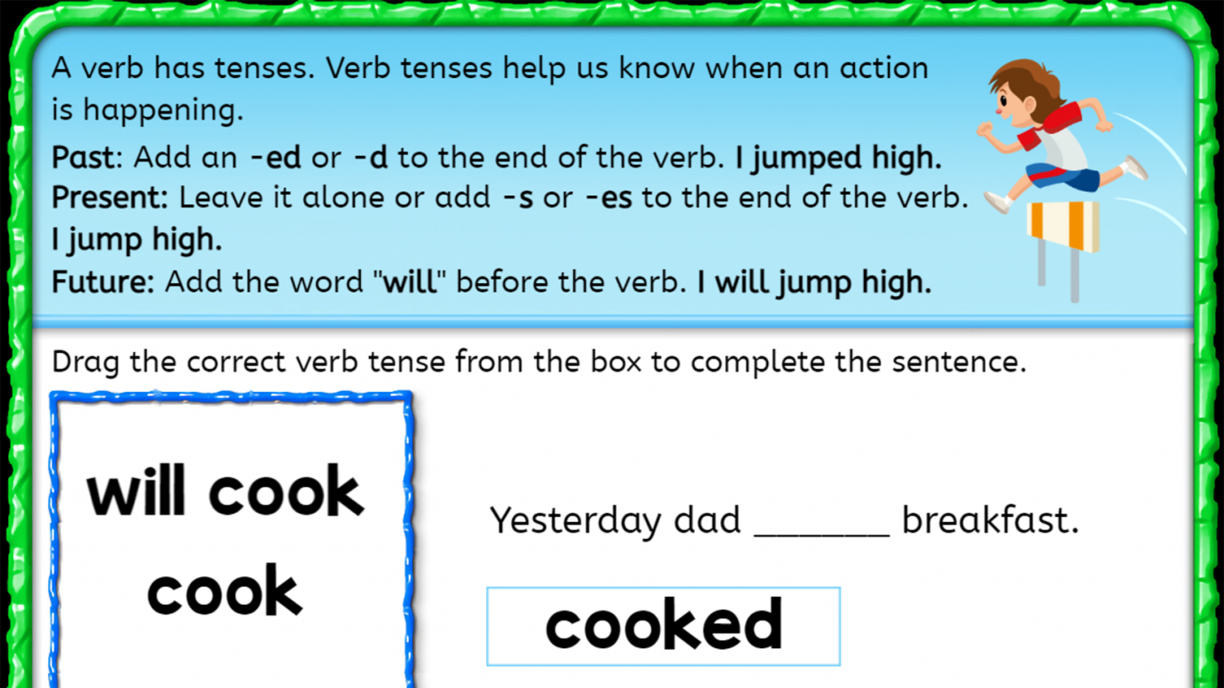 Verb Tenses: Past, Present & Future: 1st
