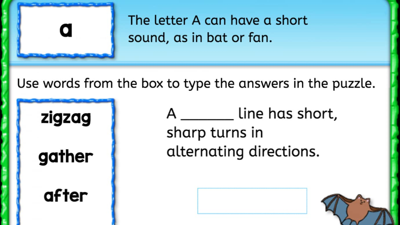 Word Bank: Short 'a'