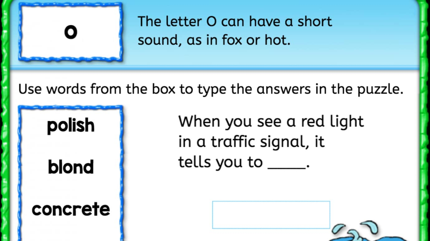 Word Bank: Short 'o'