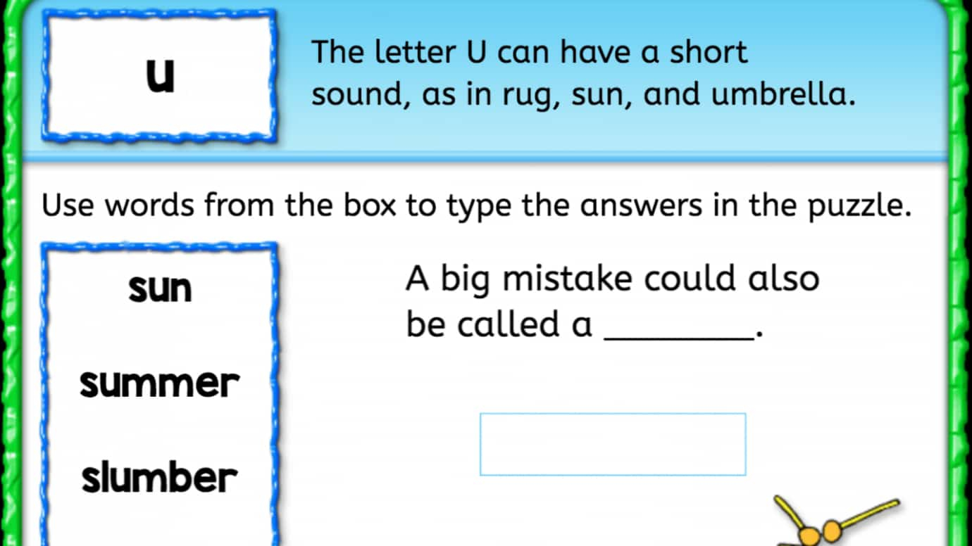 Word Bank: Short 'u'